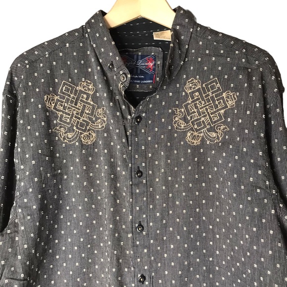 English Laundry x Christopher Wicks Collab Long Sleeve Button Up Handsewn Shirt - Picture 2 of 13